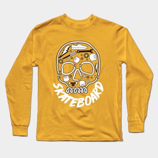 Skull Skateboard Long Sleeve T-Shirt